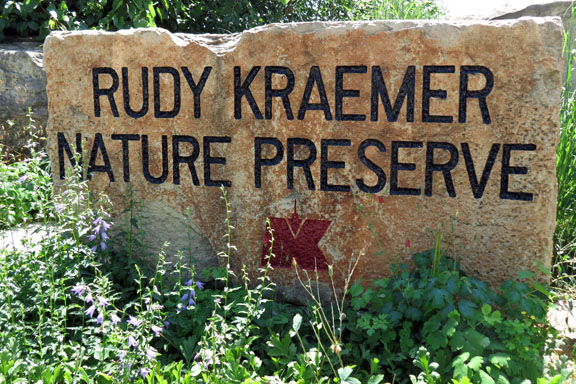 Rudy Kraemer Nature Preserve Entry Sign