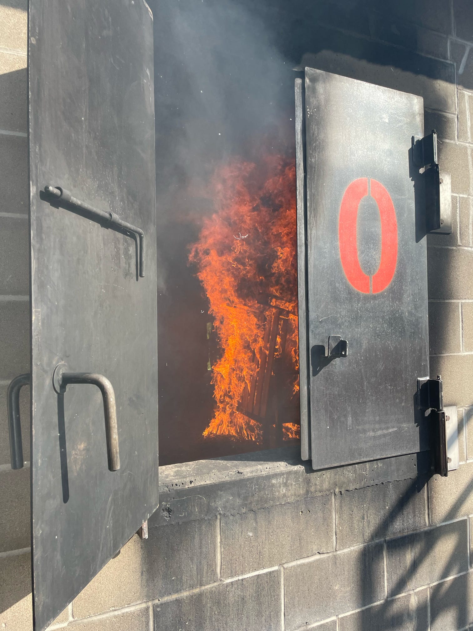 Fire in window of ABLE facility