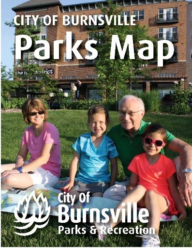Cover of pocket parks map booklet featuring grandparents and children smiling on a picnic blanket
