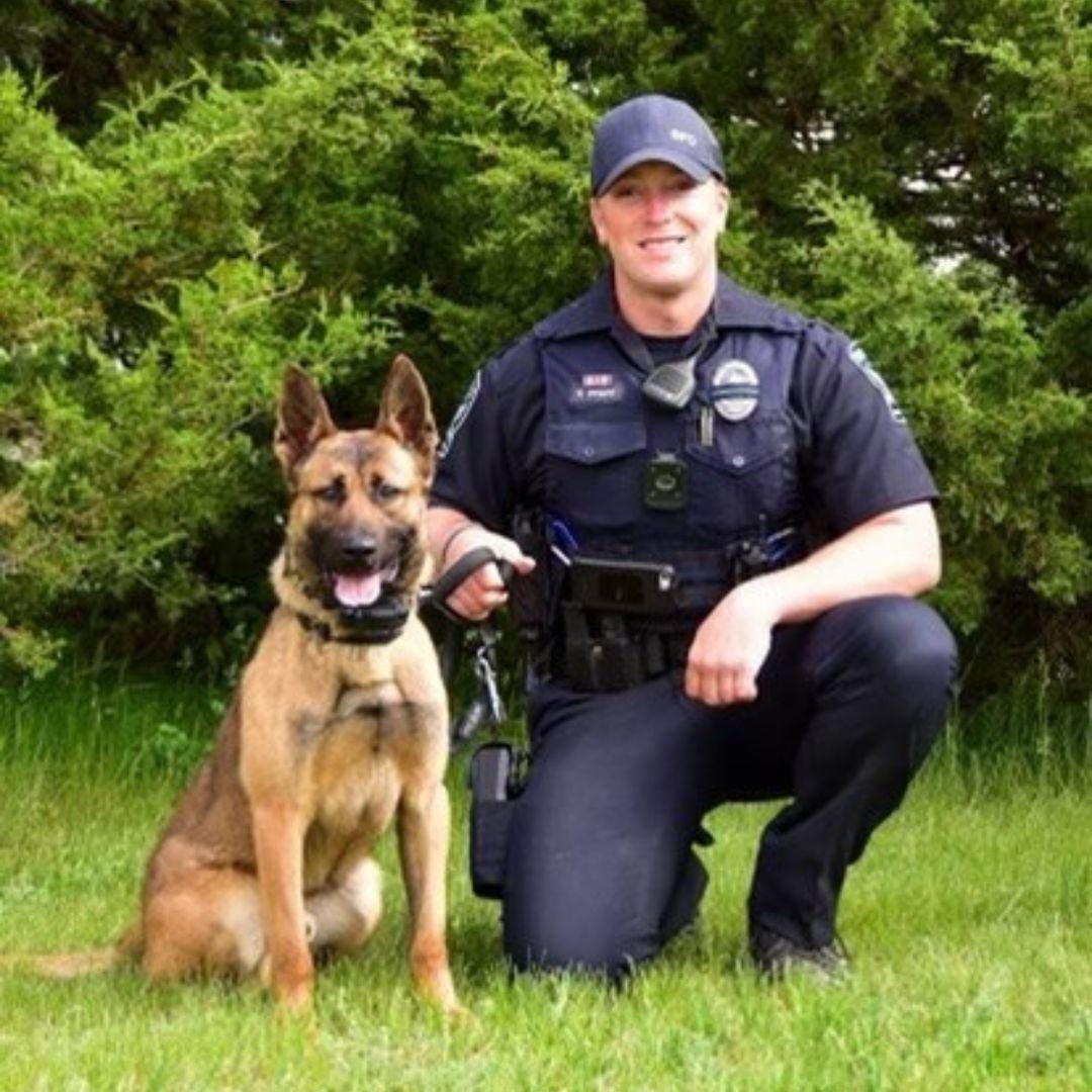 Officer Tim Pfaff and K-9 Blaze