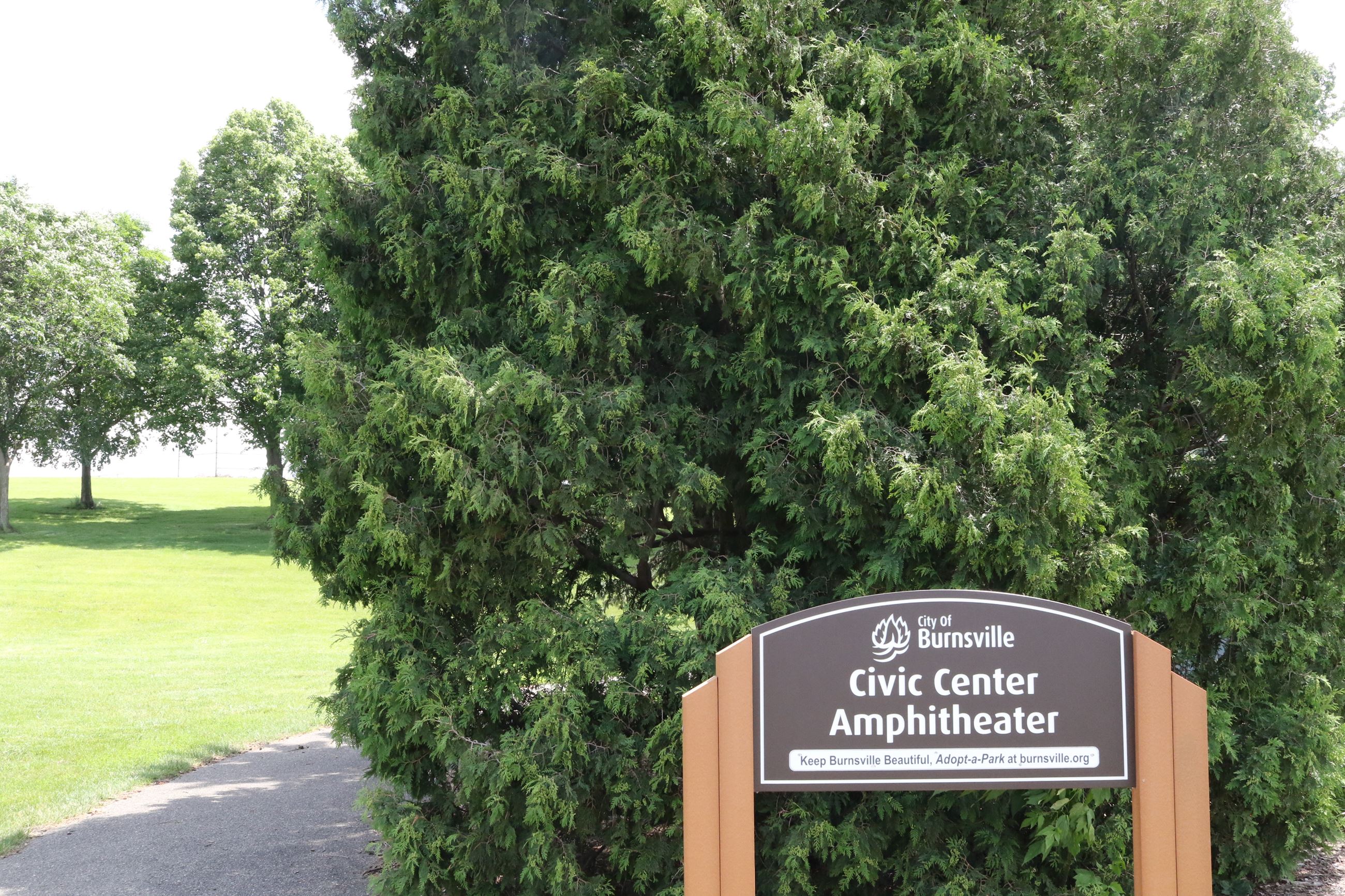 Civic Center Amphitheater sign