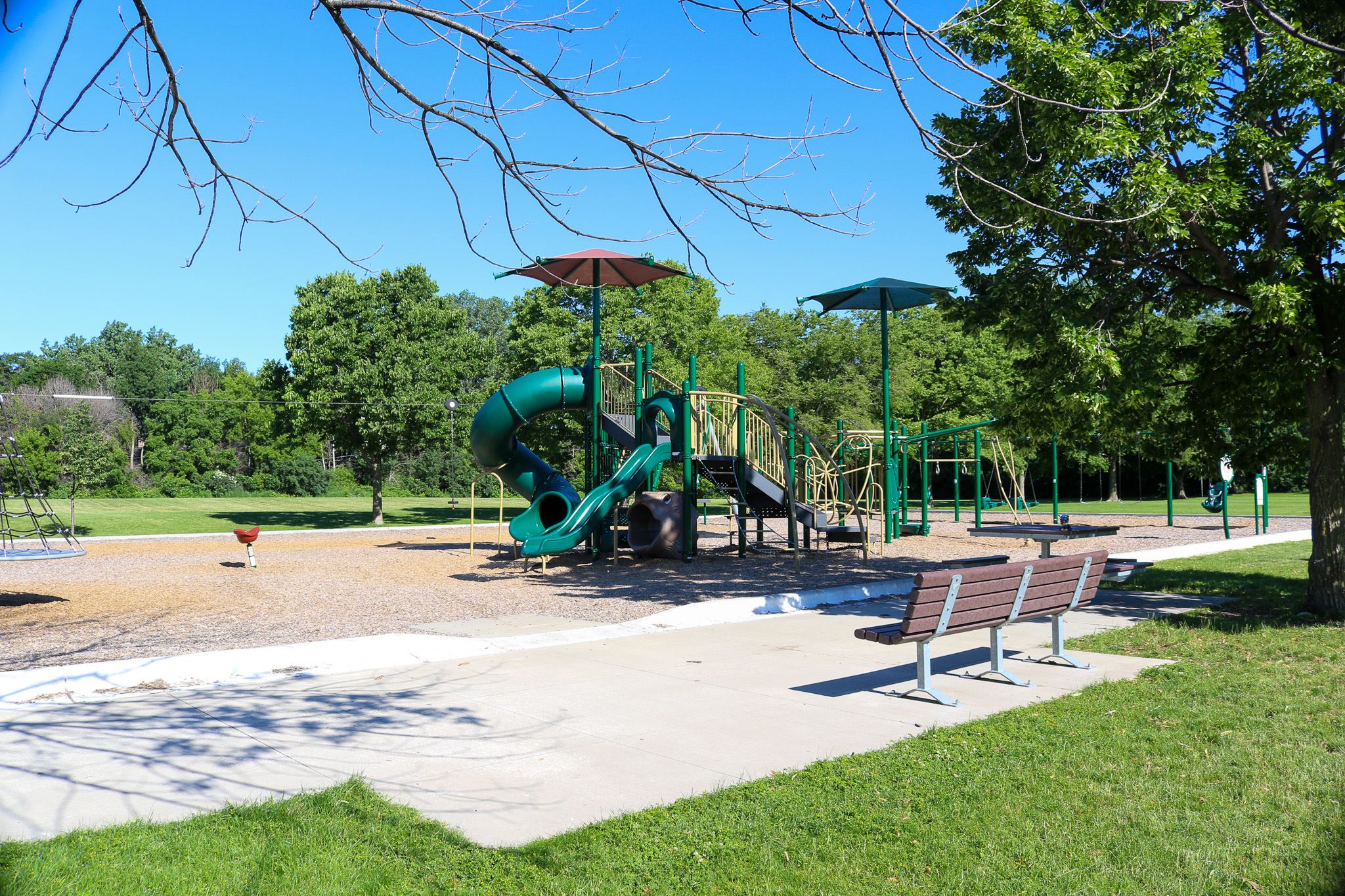 Wolk Park playground and bench