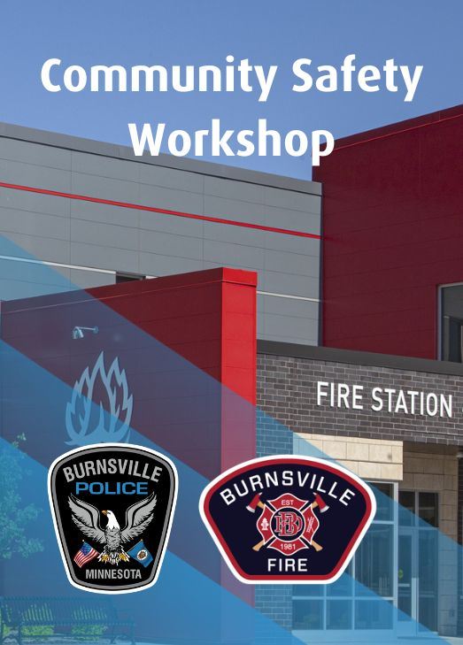 Community Safety Workshop with police and fire logo
