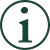 Lowercase i in a circle indicating information
