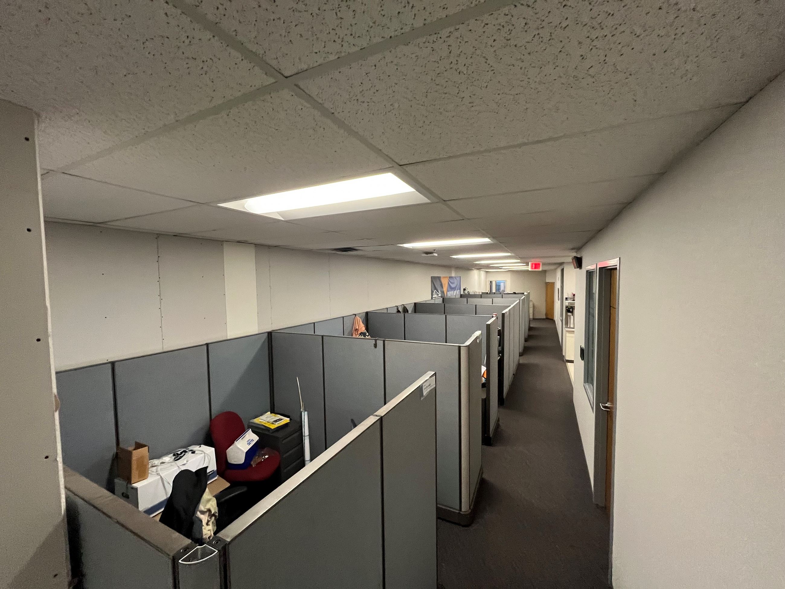 Temporary offices on upper level of city hall