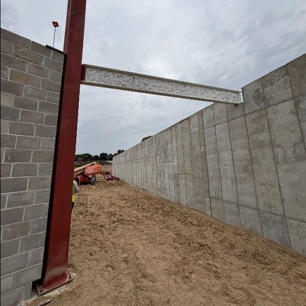 white beam with signatures installed