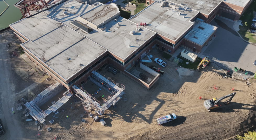 New poured concrete footings for small additions on the back of bulding