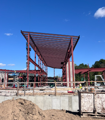 Steel structure of new front entry